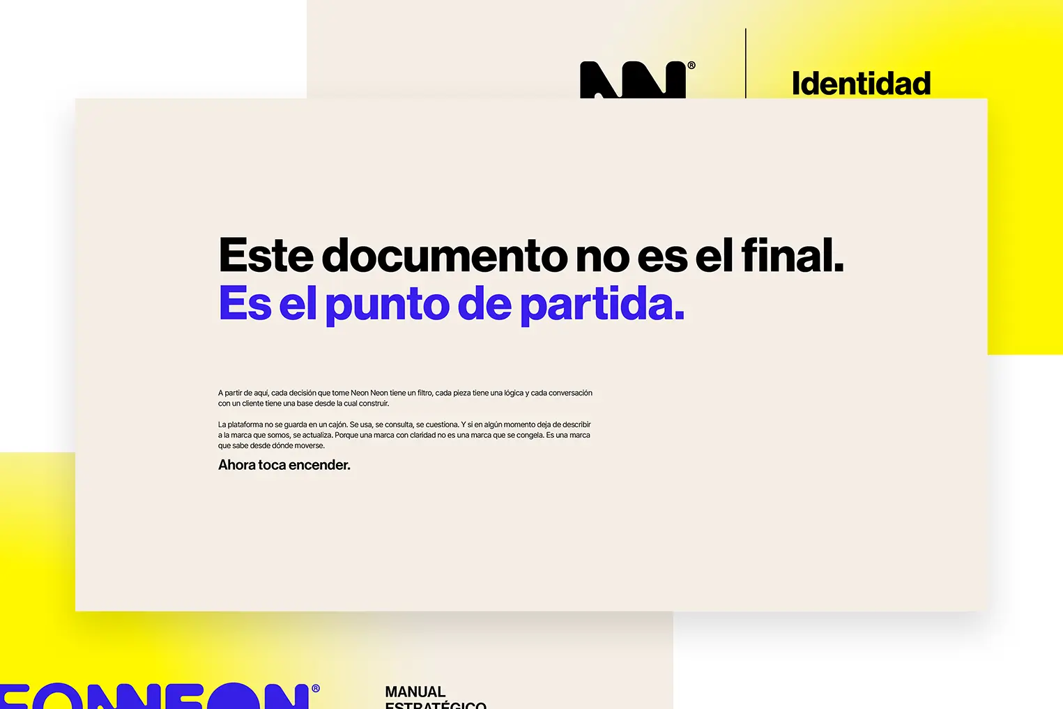 Ejemplo de cierre del Manual de Marca de Neon Neon Studio